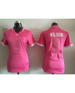 Seahawks #3 Russell Wilson Pink Women's Stitched NFL Elite Bubble Gum Jersey