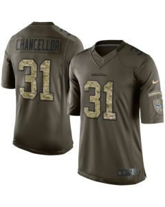 Seahawks #31 Kam Chancellor Green Men's Stitched NFL Limited Salute to Service Jersey