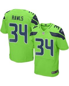 Seahawks #34 Thomas Rawls Green Men's Stitched NFL Elite Rush Jersey
