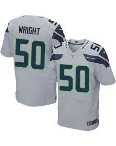 Seahawks #50 K.J. Wright Grey Alternate Men's Stitched NFL Elite Jersey
