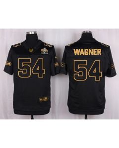 Seahawks #54 Bobby Wagner Black Men's Stitched NFL Elite Pro Line Gold Collection Jersey