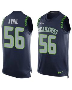 Seahawks #56 Cliff Avril Steel Blue Team Color Men's Stitched NFL Limited Tank Top Jersey