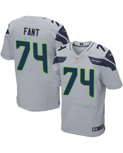 Seahawks #74 George Fant Grey Alternate Men's Stitched NFL Elite Jersey
