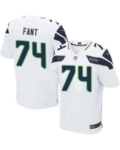 Seahawks #74 George Fant White Men's Stitched NFL Elite Jersey