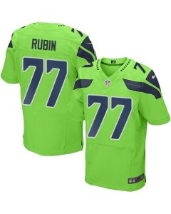 Seahawks #77 Ahtyba Rubin Green Men's Stitched NFL Elite Rush Jersey