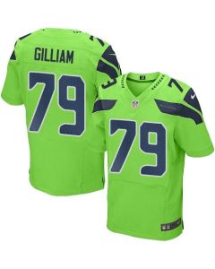 Seahawks #79 Garry Gilliam Green Men's Stitched NFL Elite Rush Jersey
