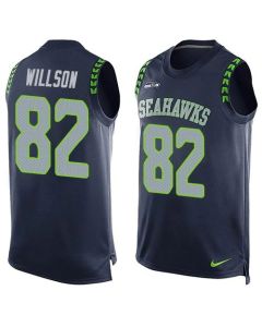 Seahawks #82 Luke Willson Steel Blue Team Color Men's Stitched NFL Limited Tank Top Jersey