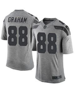 Seahawks #88 Jimmy Graham Gray Men's Stitched NFL Limited Gridiron Gray Jersey
