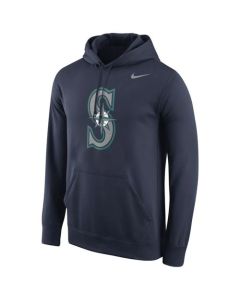 Seattle Mariners Logo Performance Pullover Navy MLB Hoodie