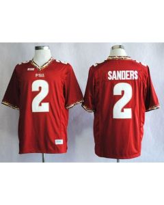 Seminoles #2 Deion Sanders Red New Stitched NCAA Jersey