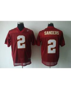 Seminoles #2 Deion Sanders Red Stitched NCAA Jersey