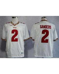 Seminoles #2 Deion Sanders White New Stitched NCAA Jersey