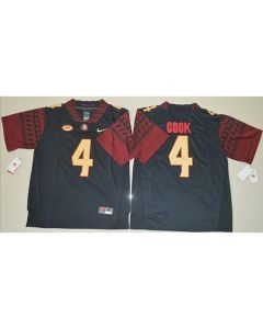 Seminoles #4 Dalvin Cook Black Stitched NCAA Jersey