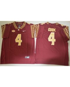 Seminoles #4 Dalvin Cook Red Stitched NCAA Jersey