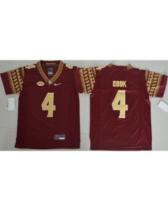 Seminoles #4 Dalvin Cook Red Stitched Youth NCAA Jersey