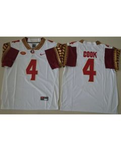 Seminoles #4 Dalvin Cook White Stitched NCAA Jersey