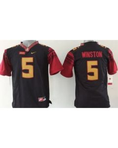 Seminoles #5 Jameis Winston Black Limited Stitched Youth NCAA Jersey