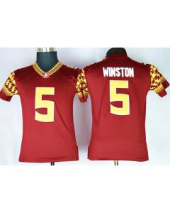 Seminoles #5 Jameis Winston Red Limited Stitched Youth NCAA Jersey