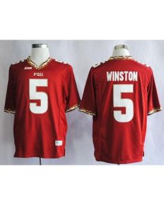 Seminoles #5 Jameis Winston Red Stitched NCAA Jersey