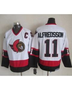 Senators #11 Daniel Alfredsson White CCM Throwback Stitched NHL Jersey