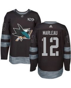 Sharks #12 Patrick Marleau Black 1917-2017 100th Anniversary Stitched NHL Jersey