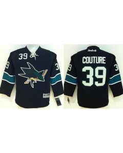 Sharks #39 Logan Couture Black Stitched Youth NHL Jersey