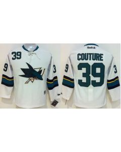 Sharks #39 Logan Couture White Stitched Youth NHL Jersey
