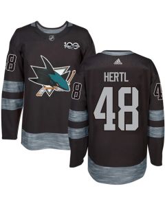 Sharks #48 Tomas Hertl Black 1917-2017 100th Anniversary Stitched NHL Jersey