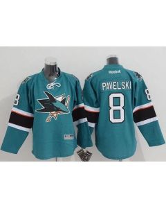 Sharks #8 Joe Pavelski Green Stitched Youth NHL Jersey