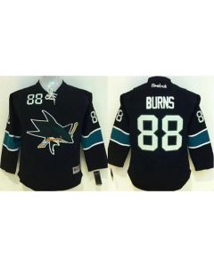 Sharks #88 Brent Burns Black Stitched Youth NHL Jersey