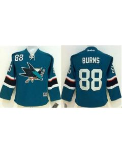 Sharks #88 Brent Burns Green Stitched Youth NHL Jersey