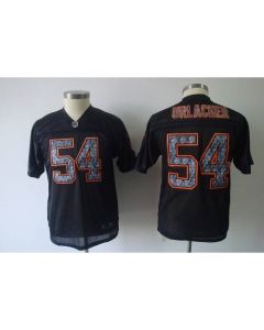 Sideline Black United Bears #54 Brian Urlacher Stitched Youth NFL Jersey