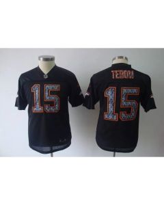 Sideline Black United Broncos #15 Tim Tebow Black Stitched Youth NFL Jersey