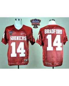 Sooners #14 Sam Bradford Red 2014 Sugar Bowl Patch Stitched NCAA Jersey
