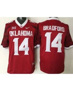 Sooners #14 Sam Bradford Red New XII Stitched NCAA Jersey