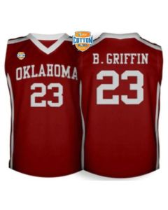 Sooners #23 Blake Griffin Red Basketball AT&T Cotton Bowl Stitched NCAA Jersey