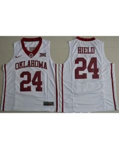 Sooners #24 Buddy Hield White Basketball New XII Stitched NCAA Jersey