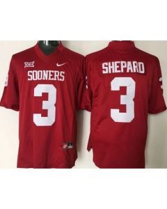 Sooners #3 Sterling Shepard Red XII Stitched NCAA Jersey