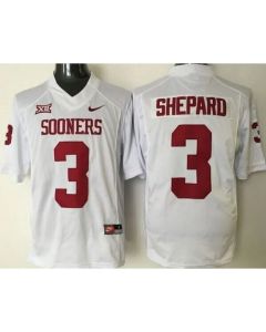 Sooners #3 Sterling Shepard White XII Stitched NCAA Jersey