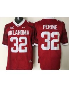 Sooners #32 Samaje Perine Red New XII Stitched NCAA Jersey