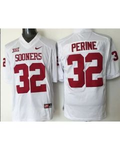 Sooners #32 Samaje Perine White XII Stitched NCAA Jersey
