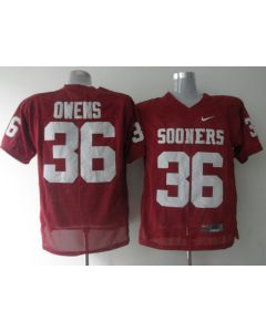Sooners #36 Steve Owens Red Stitched NCAA Jersey