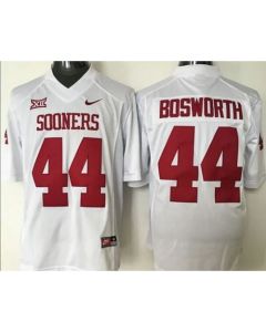 Sooners #44 Brian Bosworth White XII Stitched NCAA Jersey