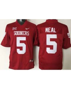 Sooners #5 Durron Neal Red XII Stitched NCAA Jersey