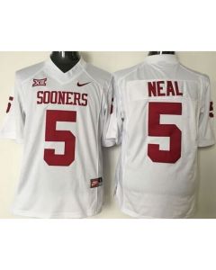 Sooners #5 Durron Neal White XII Stitched NCAA Jersey