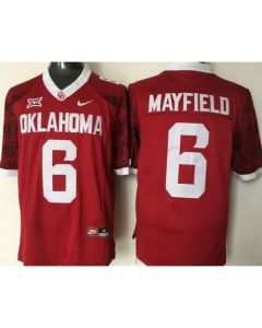 Sooners #6 Baker Mayfield Red New XII Stitched NCAA Jersey