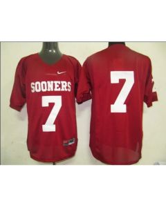 Sooners #7 Red Stitched NCAA Jersey