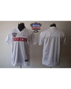 Sooners Blank White 2014 Sugar Bowl Patch Stitched NCAA Jersey
