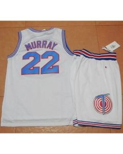 Space Jam Tune Squad #22 Bill Murray White Stitched Basketball Jersey