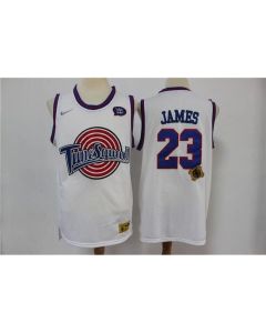 Space Jam Tune Squad #23 LeBron James White Stitched Jersey